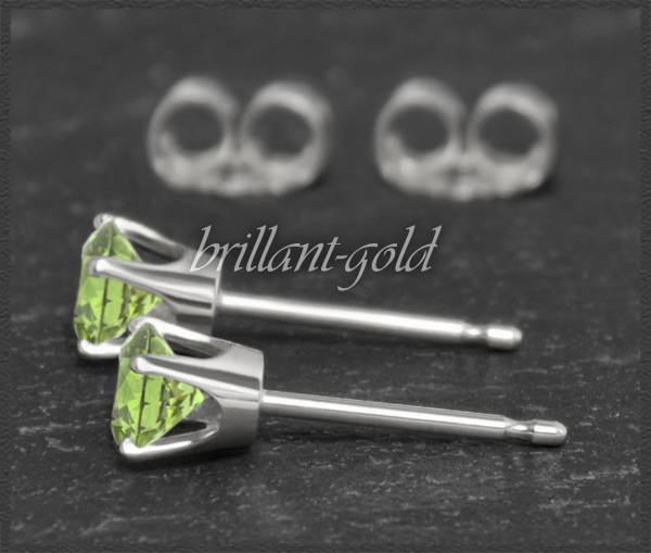 Ohrstecker 585 Gold Peridot grün 4,5,6,7mm